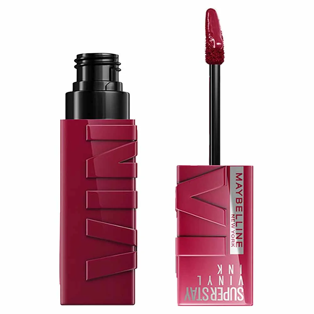 Batom Líquido Longa Duração Efeito Gloss Acabamento Espelhado Maybelline SuperStay Vinyl Ink 4.2ml Unrivaled