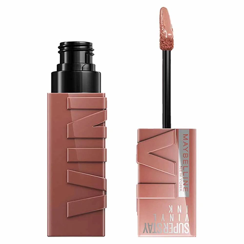 Batom Líquido Longa Duração Efeito Gloss Acabamento Espelhado Maybelline SuperStay Vinyl Ink 4.2ml Punchy