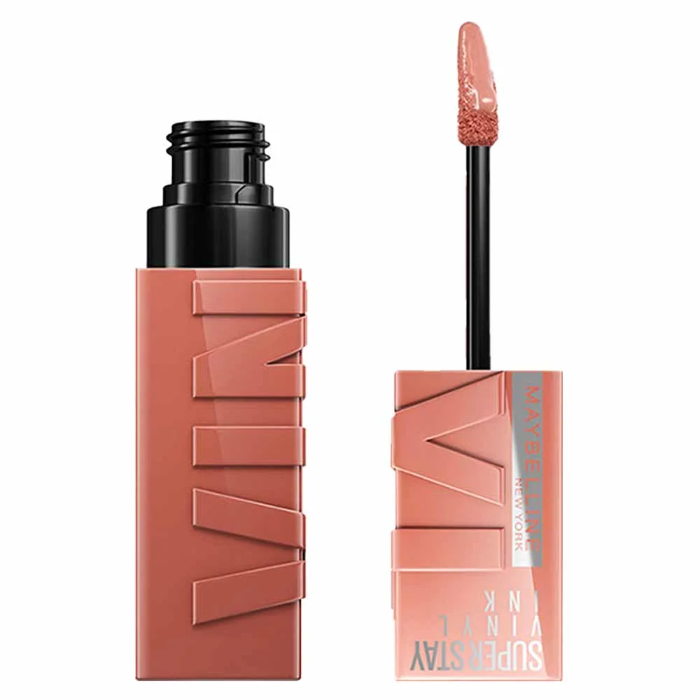 Batom Líquido Longa Duração Efeito Gloss Acabamento Espelhado Maybelline SuperStay Vinyl Ink 4.2ml Golden
