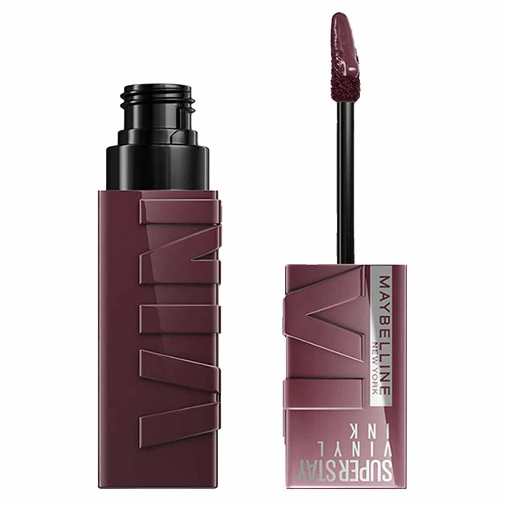 Batom Líquido Longa Duração Efeito Gloss Acabamento Espelhado Maybelline SuperStay Vinyl Ink 4.2ml Fearless