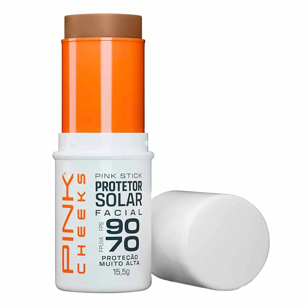 Protetor Solar Facial Com Cor Pink Stick FPS90 42km Rio